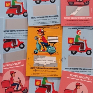 Nos jeux de grattage personnalisés peuvent être un outil puissant pour stimuler l'engagement des clients et les encourager à utiliser vos services de livraison à plusieurs reprises. Nos jeux de grattage personnalisés peuvent être un outil puissant pour stimuler l'engagement des clients et les encourager à utiliser vos services de livraison à plusieurs reprises.